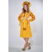 Embroidered Classic Dress "Totem" Tangerine